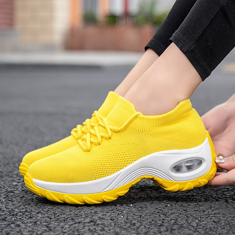 Shirt Long Sleeve T Shirts | Trend ITZ Sports Women Flying Knit Platform Shoes