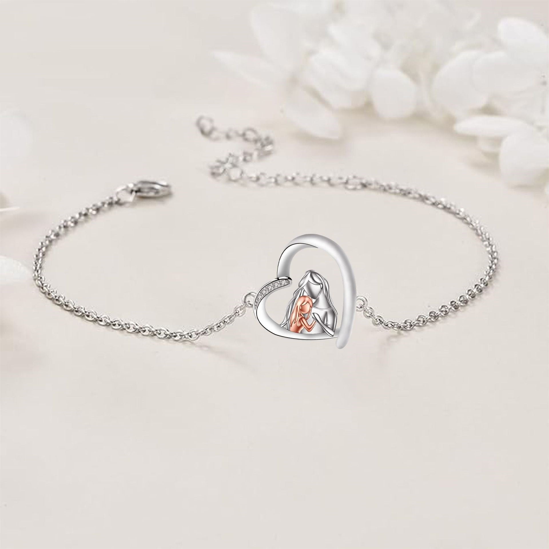 Mother and Daughter Bracelet | Heart-Shaped Rose Gold Jewelry – trend ITZ
