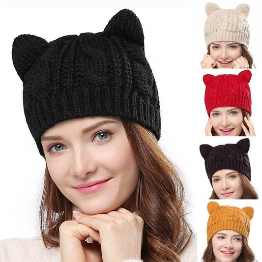 Ear Beanie | Trend ITZ Hand Made 3D Knitted Cat Ear Winter Hat