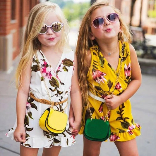 Trend ITZ Baby Girl Golf Outfit – Summer Cotton Floral Clothes Set | Lightweight & Stylish Toddler Dress for Outdoor Fun