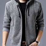 Cashmere Wool Jumper Men's | Slim Hooded Cardigan | trend ITZ