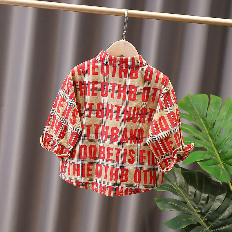 Baby Western Shirt | Western-Style Red Plaid Shirt for Boys – trend ITZ