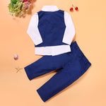 Boys Navy Suit | Casual Gentleman Clothing Set with Vest & Tie – trend ITZ