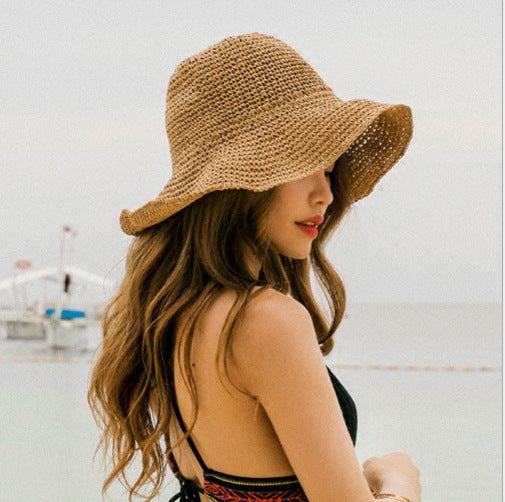Summer Outing Ladies Sun Visor Hats | Foldable Straw Beach Hat for Women – Trend ITZ