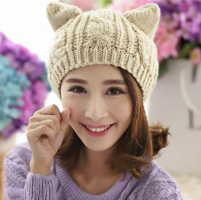 Ear Beanie | Trend ITZ Hand Made 3D Knitted Cat Ear Winter Hat