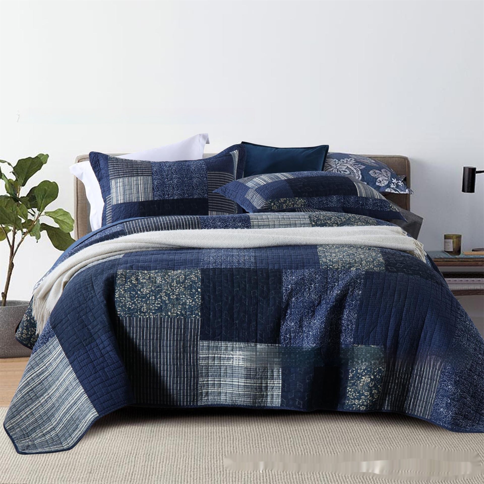Cozy Line Home Fashions Cotton Patchwork Quilt Set | trend ITZ