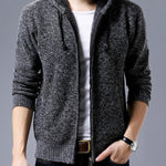 Cashmere Wool Jumper Men's | Slim Hooded Cardigan | trend ITZ