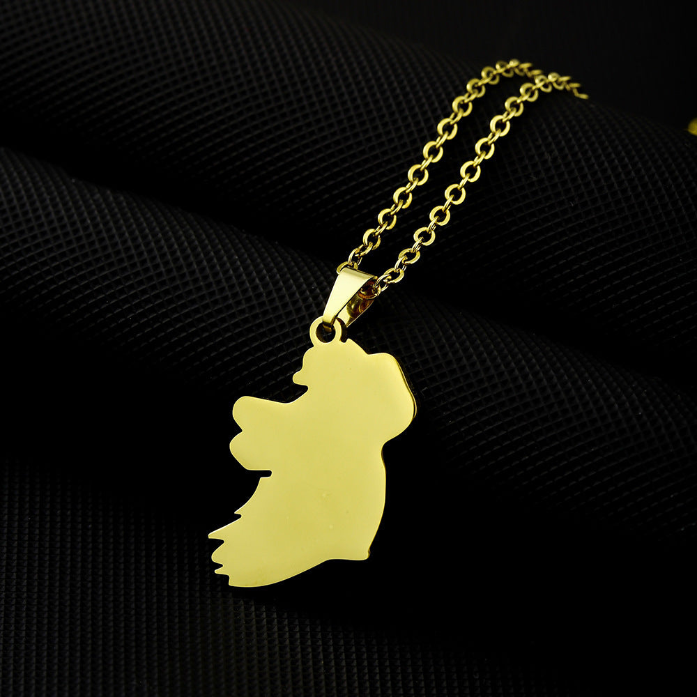 Irish Women’s Fashion Necklace – Unisex Irish Map Pendant | trend ITZ