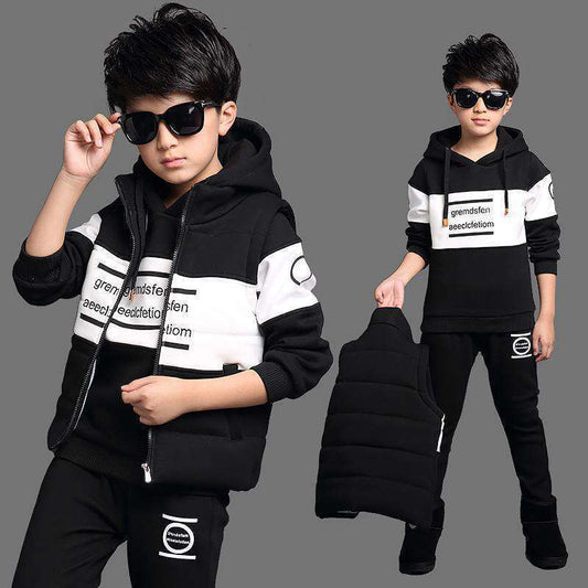 Boys 3 in 1 Jackets – Casual Sports Suit Clothing Set for Kids | trend ITZ