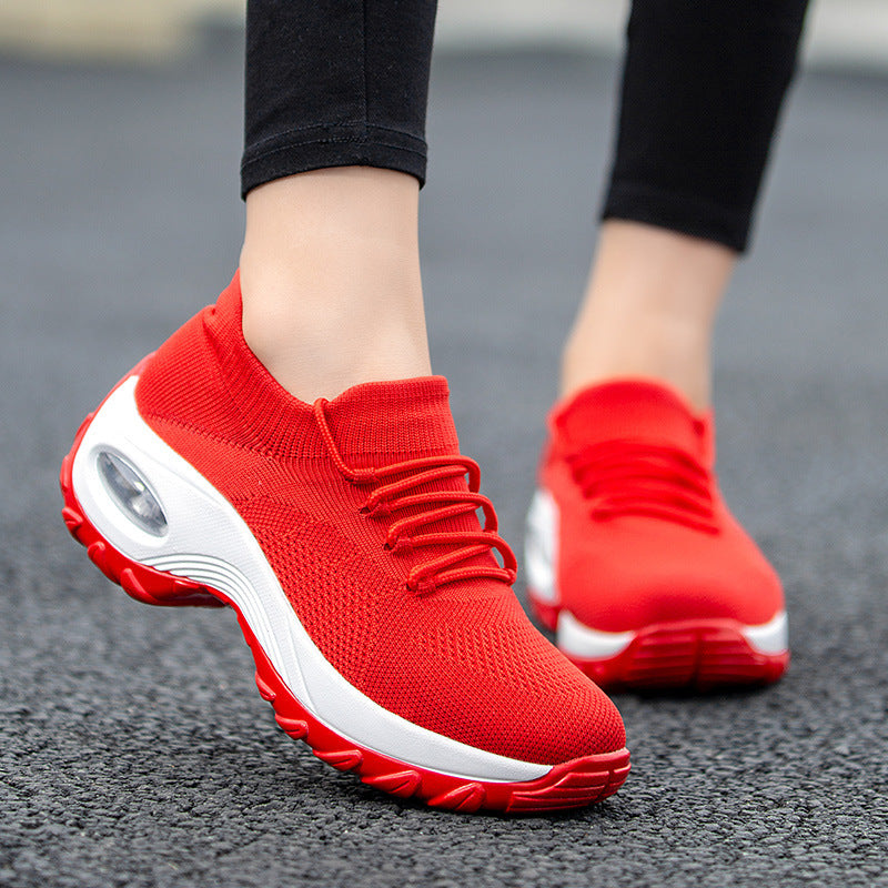 Shirt Long Sleeve T Shirts | Trend ITZ Sports Women Flying Knit Platform Shoes