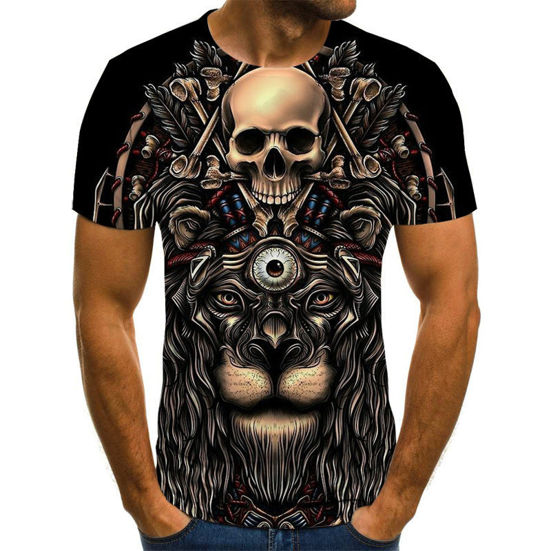 Skull T Shirt Mens | Trendy Graphic Short Sleeve Casual Tee | trend ITZ