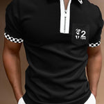 Men's Knitted Polo Shirt – Striped Short Sleeve Casual T-Shirt | trend ITZ