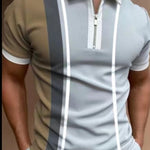 Men's Knitted Polo Shirt – Striped Short Sleeve Casual T-Shirt | trend ITZ