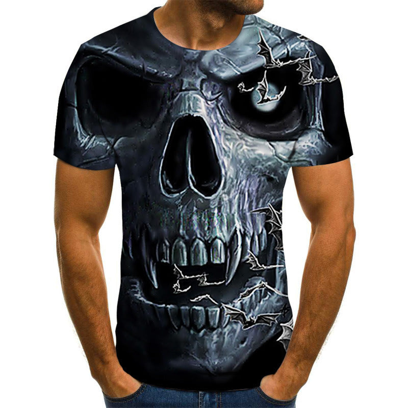 Skull T Shirt Mens | Trendy Graphic Short Sleeve Casual Tee | trend ITZ