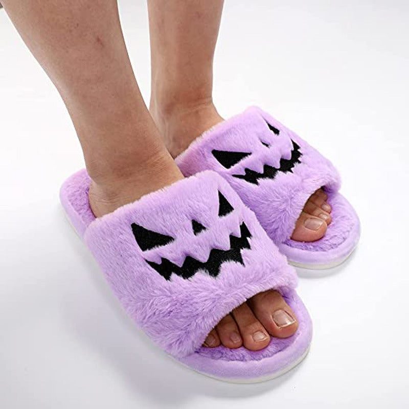 Halloween Shoes Warm Winter Home Slippers Women – Cute Cozy Rabbit Fur | trend ITZ